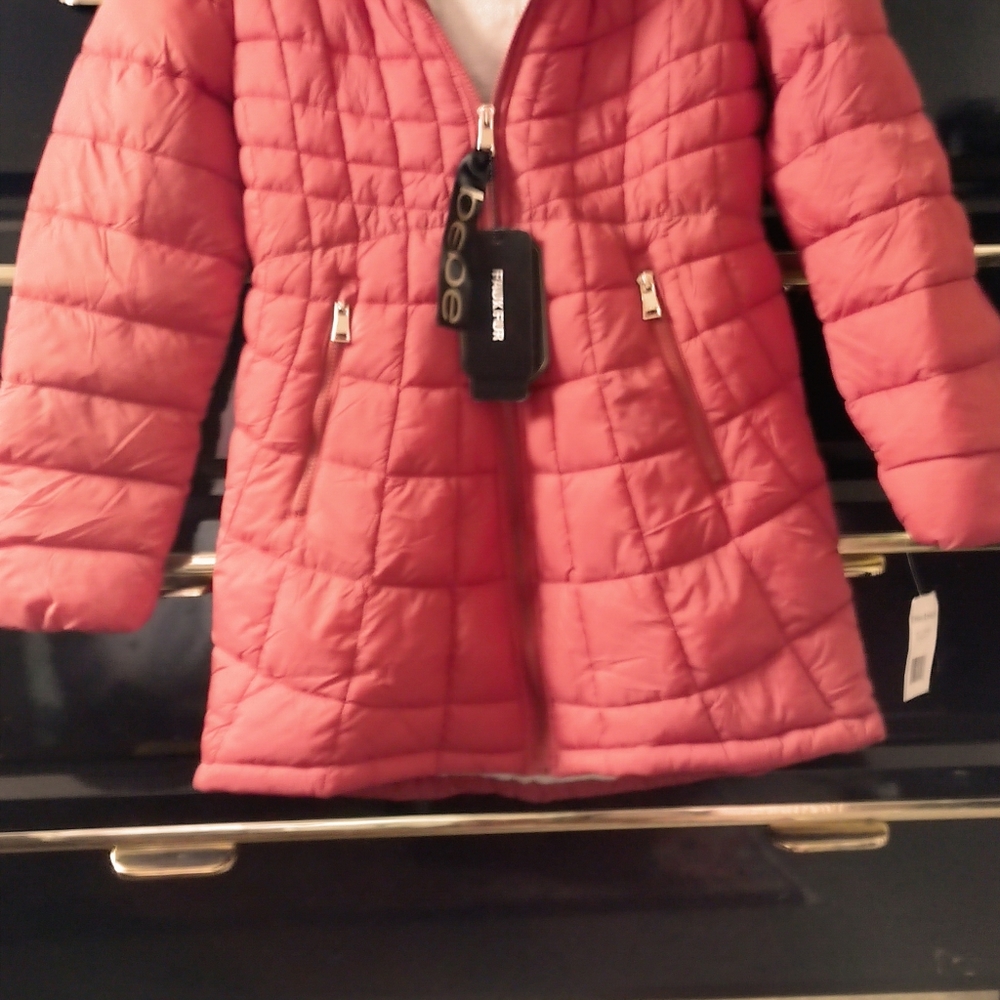 Bebe faux fur coat NWT